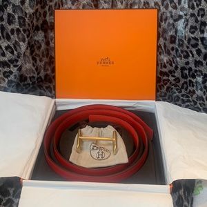 Hermes Reversible Leather Strap for Belt and H Buckle